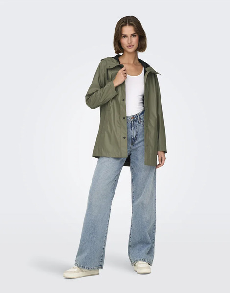  Only Raincoat In Kalamata Green 