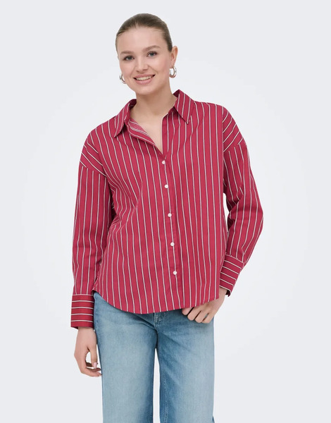  Only Shirt In Deep Claret Red 