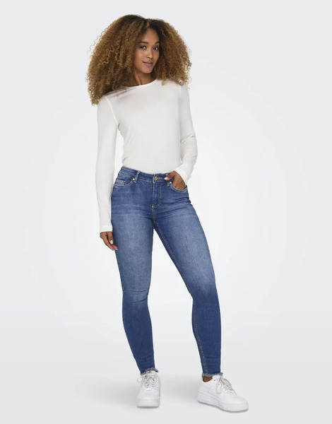  Only Skinny Fit Jeans In Medium Blue Denim 