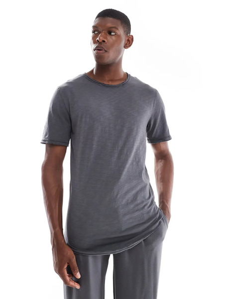  Only & Sons Basic T Shirt In Dark Grey 