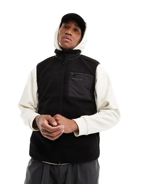  Only & Sons Borg Gilet In Black 