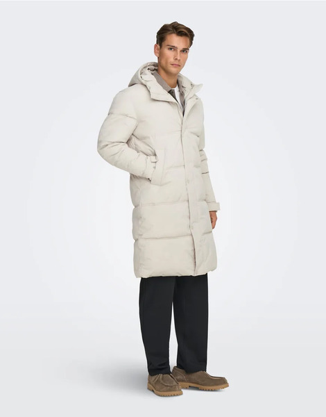  Only & Sons Coat In Silver Lining 