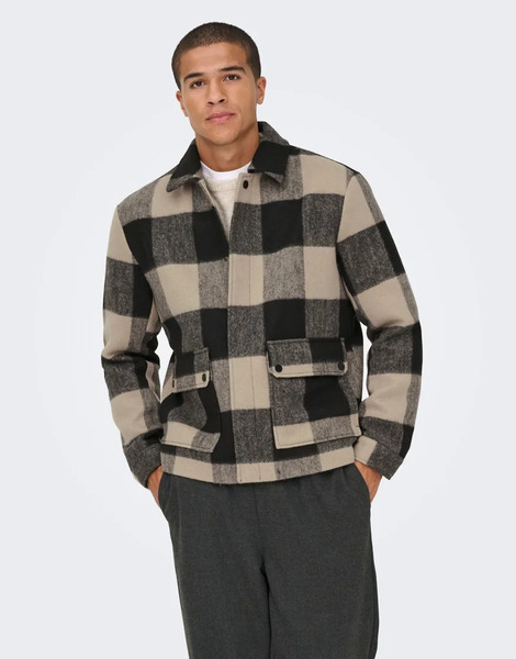  Only & Sons Jacket In Silver Lining 