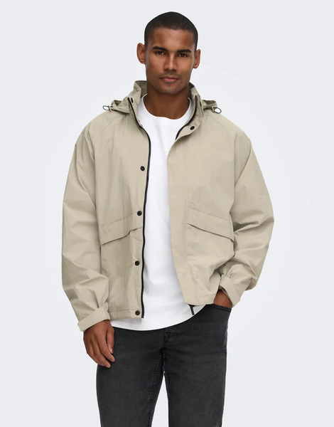  Only & Sons Jacket In Silver Lining 