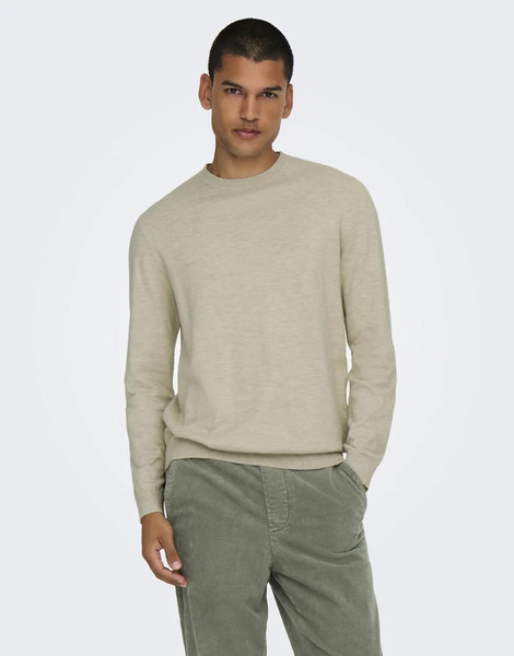  Only & Sons Knitted Pullover In Beige Neutral 