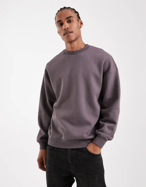  Only & Sons Oversized Sweatshirt In Deep Grey 