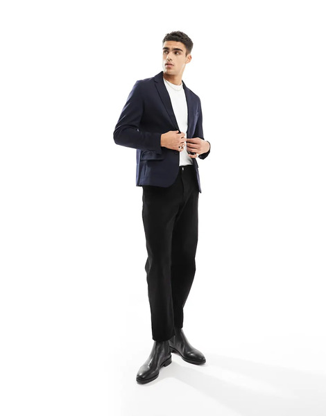  Only & Sons Slim Fit Blazer In Navy 