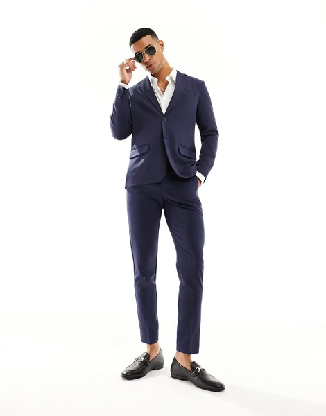  Only & Sons Slim Fit Suit Jacket In Navy 