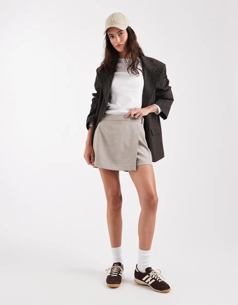  Only Tailored Skort In Stone Neutral 