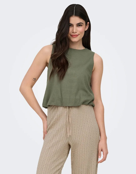 Only Top In Smokey Olive Green 