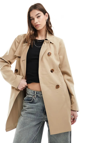  Only Trench Coat In Beige Neutral 