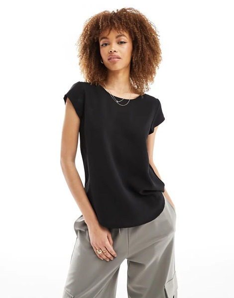  Only Zip Back Blouse In Black 