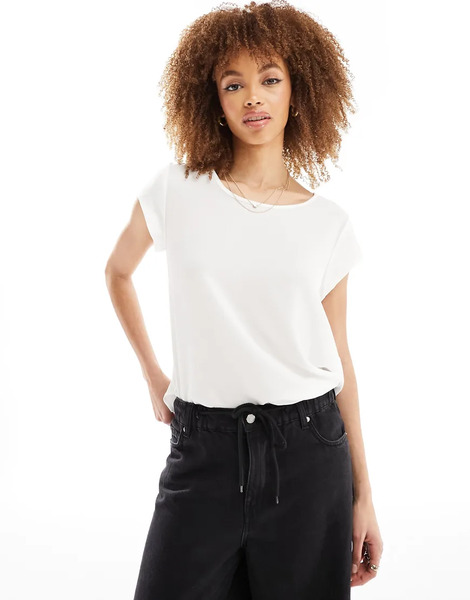  Only Zip Back Blouse In White 