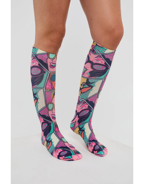  Oosc Comic Book Candy Ski / Snowboard Sock In Multi Pink 