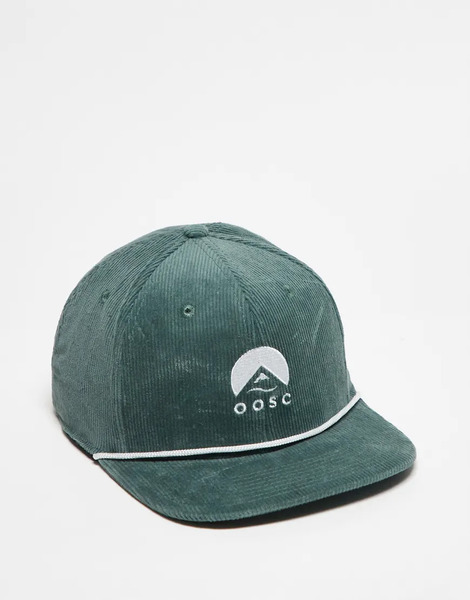  Oosc Corduroy Hat Green In Green 