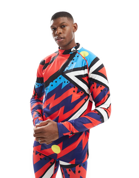  Oosc Fresh Prince Men's Ski Baselayer Top In Multi Blue 