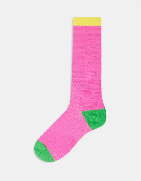  Oosc So Fetch Ski Snowboard Sock In Multi Pink 