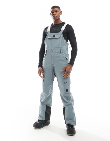  Oosc Yeh Man Ski & Snowboard Bib Pant In Grey 