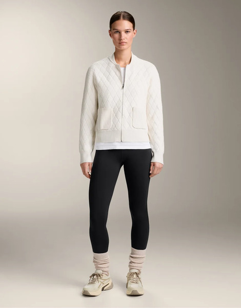  Oysho Argyle Knit Jacket In Pale Ecru Neutral 