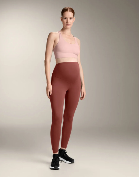  Oysho Comfortlux 65cm Maternity Leggings In Mole Brown 