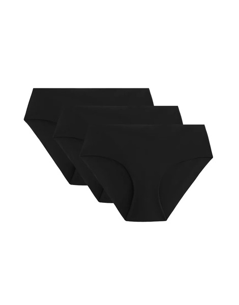  Oysho 3 Invisible Polyamide Blend Classic Briefs In Black 