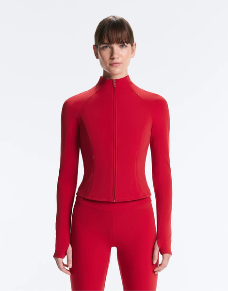  Oysho Light Warm Jacket In Bright Red 