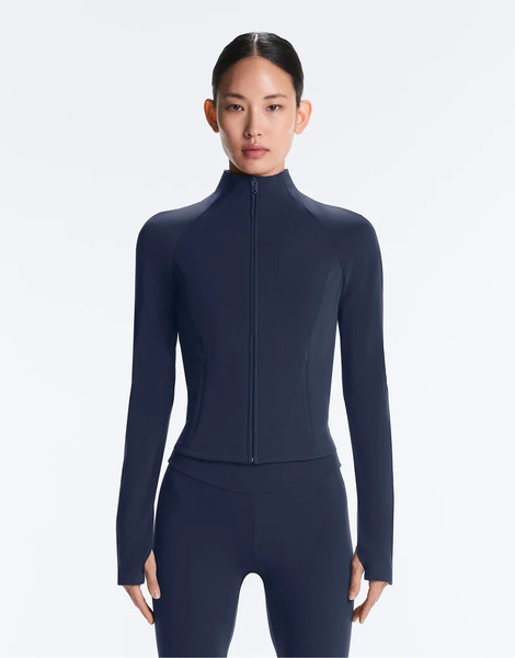  Oysho Light Warm Jacket In Navy 