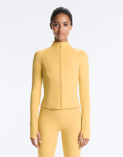  Oysho Light Warm Jacket In Yellow 