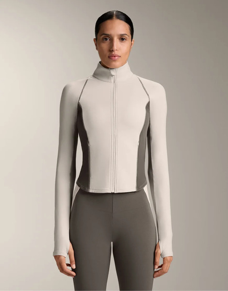  Oysho Light Warm Reflective Technical Jacket In Sand Neutral 
