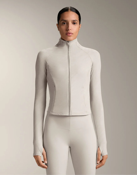 Oysho Light Warm Reflective Technical Jacket In Taupe Grey 