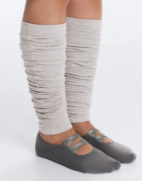  Oysho Modal Blend Legwarmers In Pale Grey Melange 