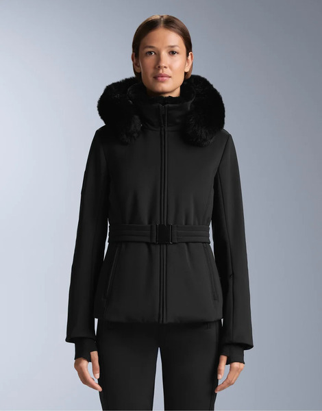 Oysho Super Fitted Water Resistant Primaloft Jacket In Black 