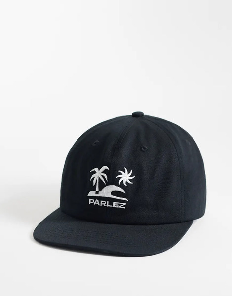  Parlez Crowley Beach Print 6 Panel Cap In Black 