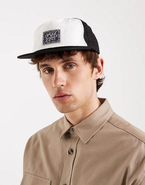  Parlez Slipstream Trucker Cap In White/black Multi 