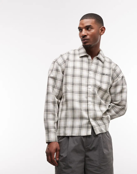  Pegador Rupit Waffle Structured Shirt In Warm White 