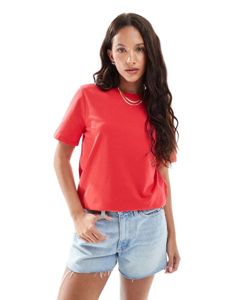 Pieces Boxy T Shirt In Red 