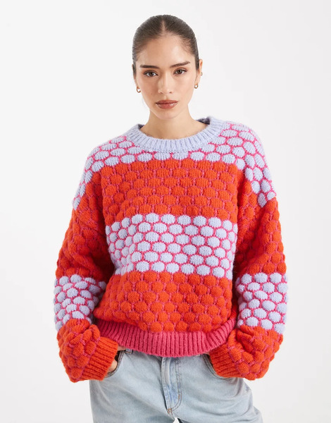  Pieces Bright Contrast Spot Jumper In Multi 