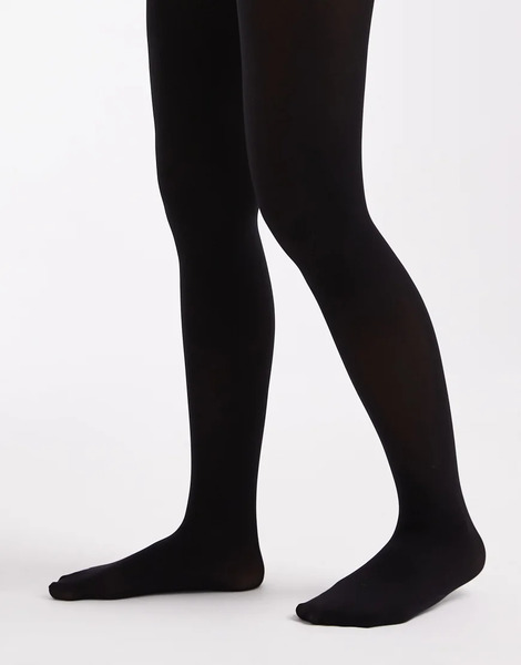  Pieces 90 Denier Tights In Black 