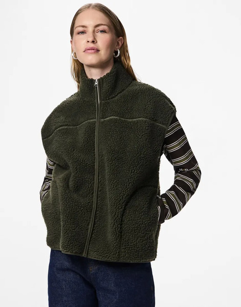  Pieces Gilet In Forest Night Green 