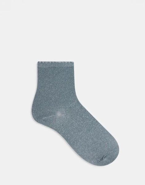  Pieces Glitter Socks In Slate Green 