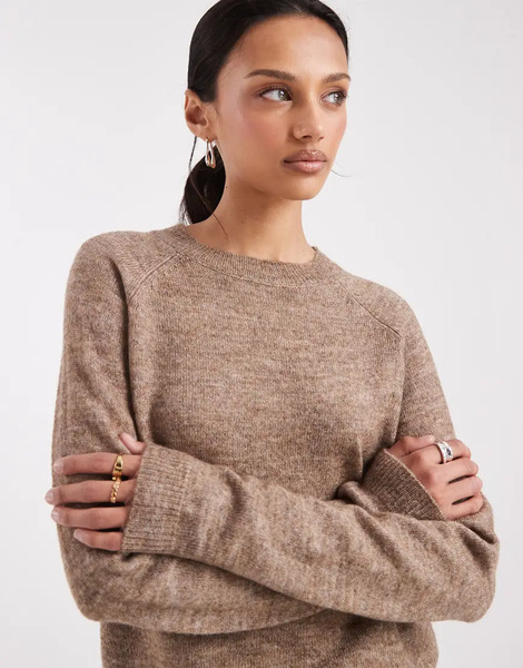  Pieces High Neck Jumper In Fossil Neutral 