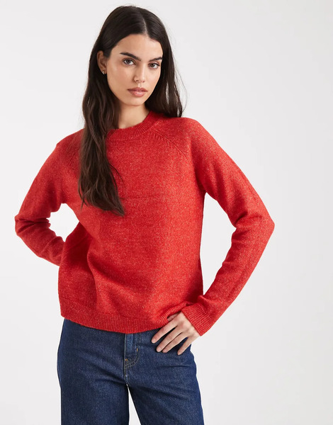  Pieces High Neck Jumper In Red 