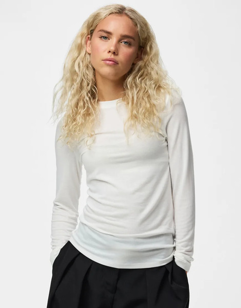  Pieces Long Sleeved Blouse In Cloud Dancer1 Grey 