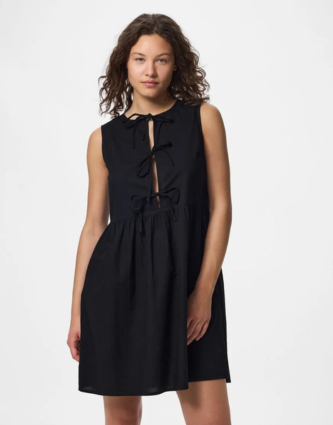  Pieces Mini Dress In Black 
