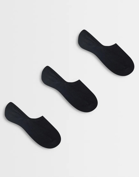  Pieces 3 Pack Trainer Socks In Black 