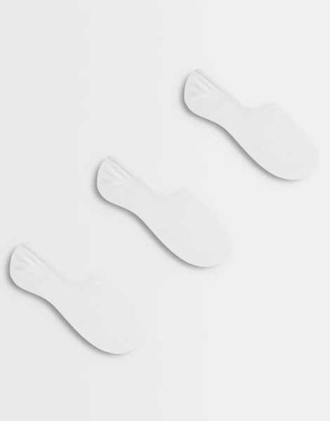  Pieces 3 Pack Trainer Socks In White 