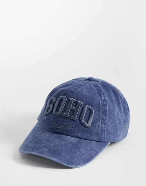  Pieces Soho Graphic Cap In Blue 