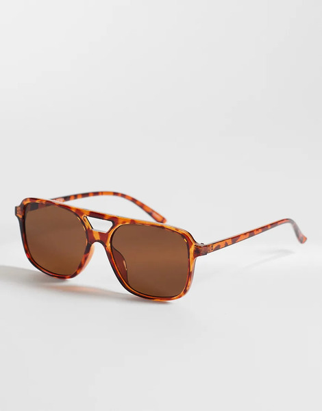  Pieces Thick Framed Square Sunglasses In Tortoise Shell Multi 