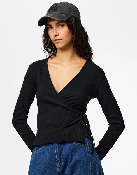  Pieces Wrap Top In Black1 
