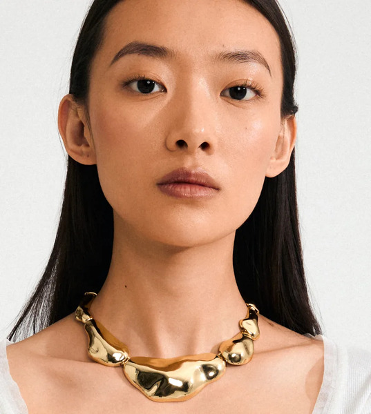  Pilgrim Free Statement Necklace In Gold Plated 